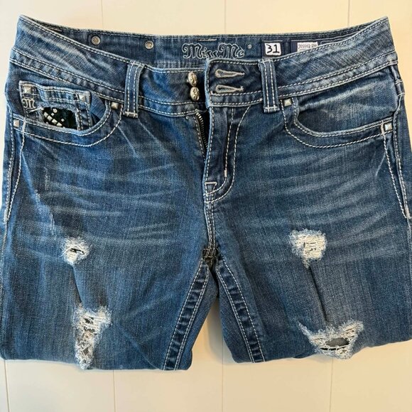Miss Me Bootcut Jeans | Size 29R | 31” Inseam | Embellished Western Denim | JES - Picture 5 of 10